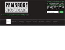 Tablet Screenshot of pembrokestonemart.com